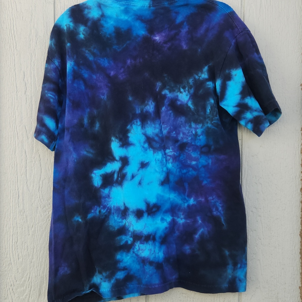 Liquid Blue Pink FloydPulsar Prism Tie-Dye T-Shirt Small Galaxy Band Graphic - Picture 4 of 4